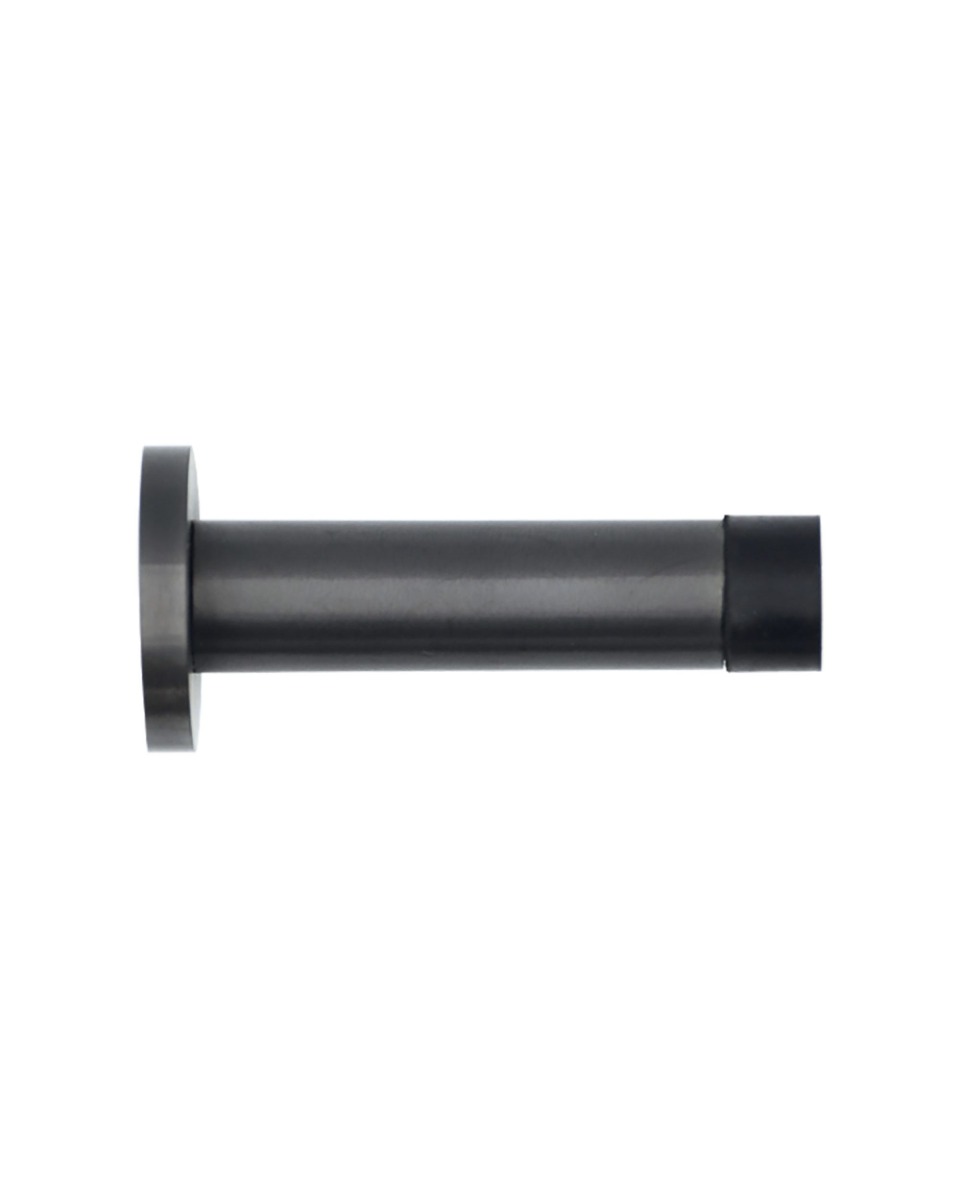 STEELWORKS Projection Skirting Door Stop On Concealed Rose 70mm - Graphite