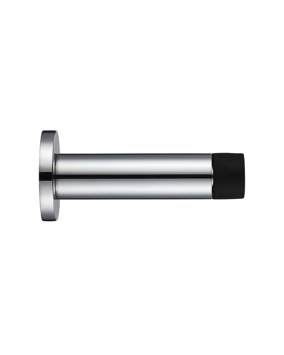 STEELWORKS Projection Skirting Door Stop On Concealed Rose 70mm - Polished Stainless Steel