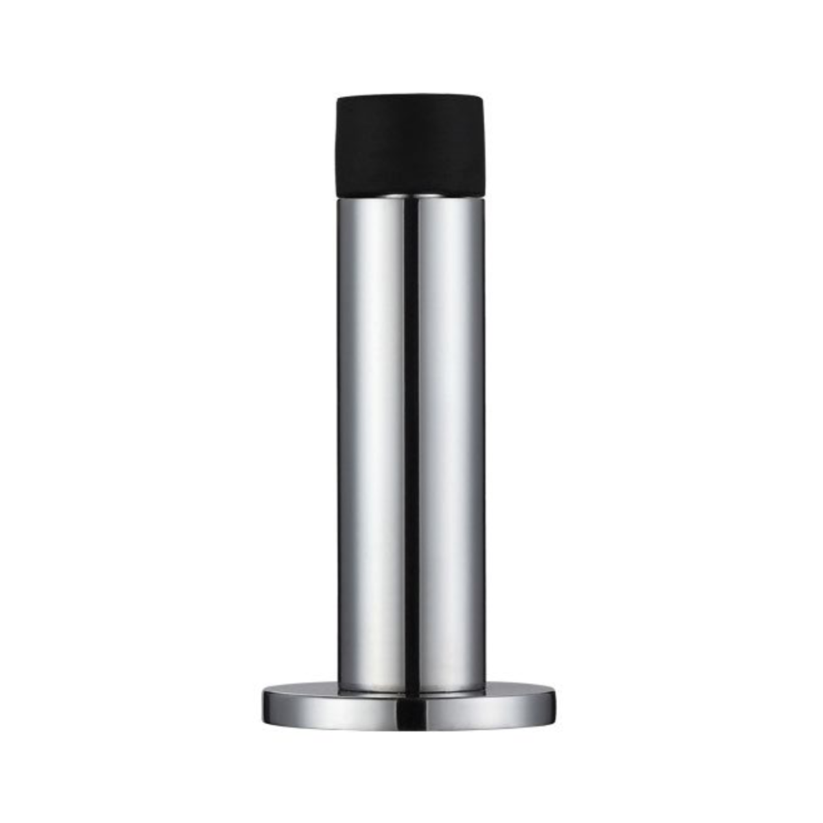 IRONZONE WDS070CP Projection Skirting Door Stop On Rose 70mm - Polished Chrome