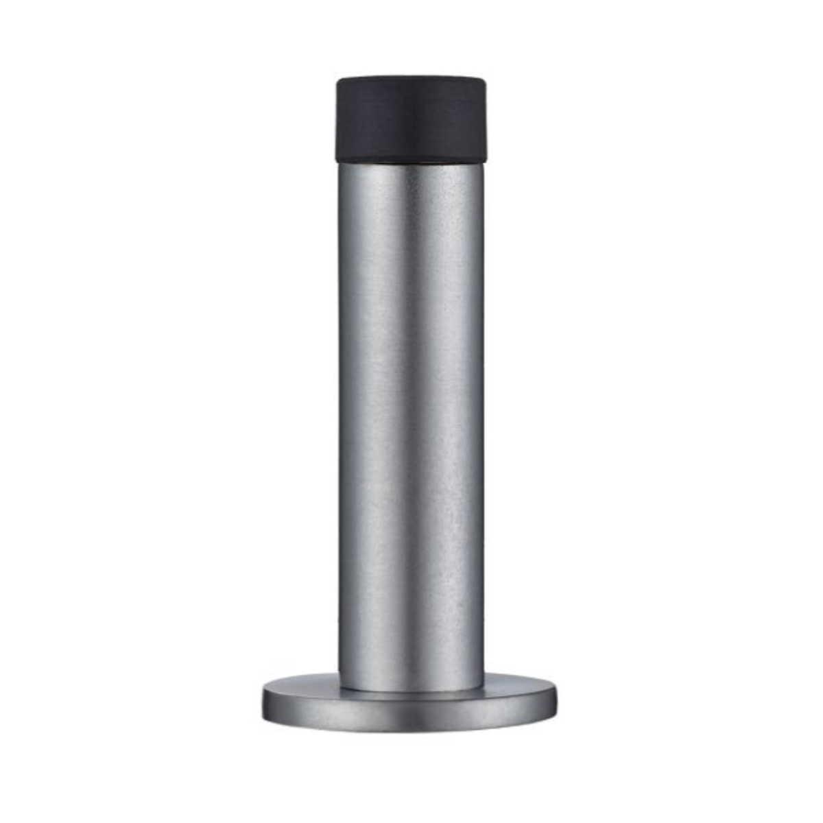 IRONZONE WDS070SC Projection Skirting Door Stop On Rose 70mm - Satin Chrome