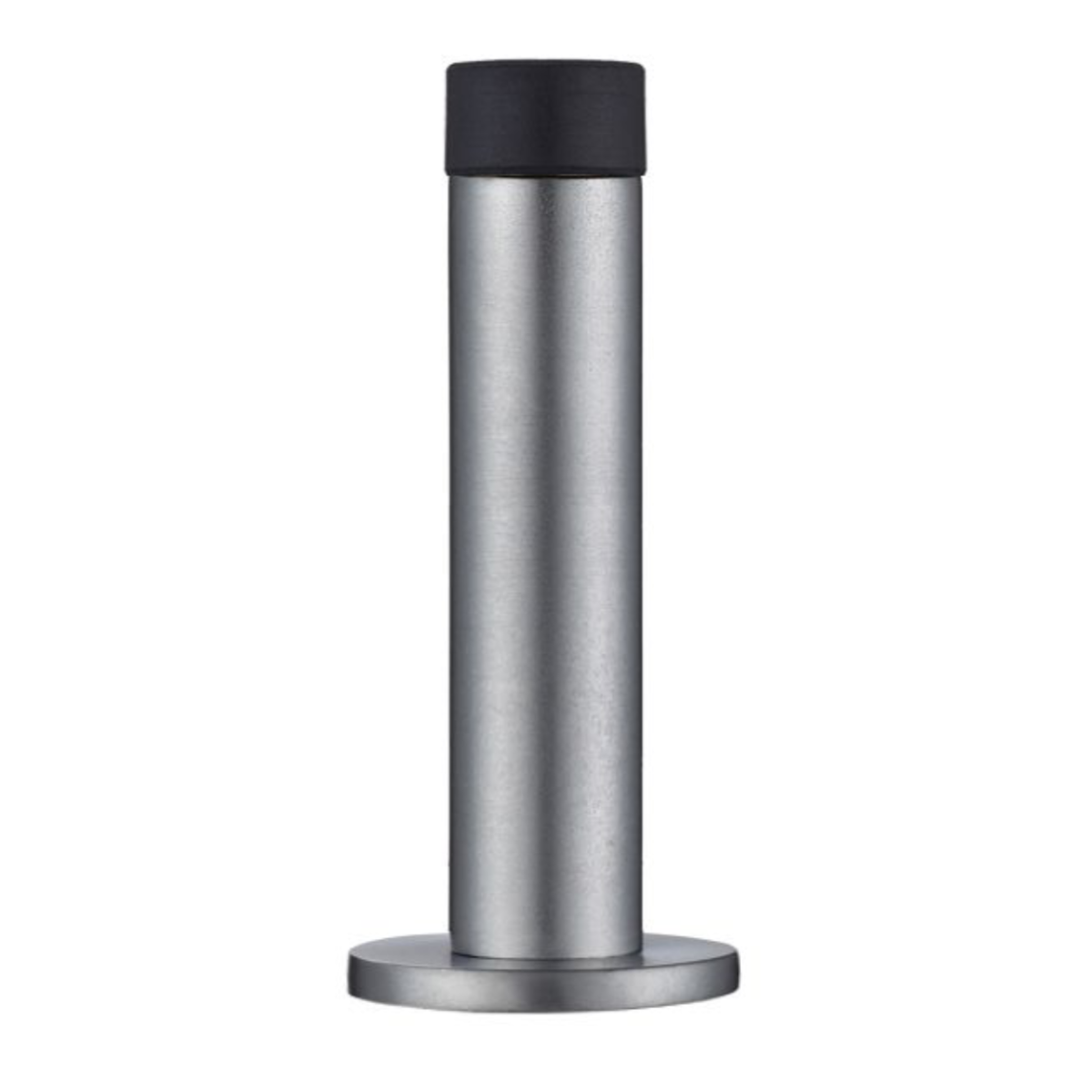 IRONZONE WDS080SC Projection Skirting Door Stop On Rose 80mm - Satin Chrome