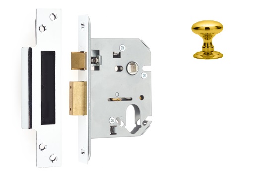 Frelan Oval Profile Sashlocks 76mm JL1053PB Polished Brass