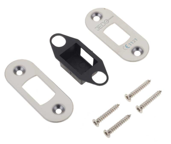 Frelan Accessory pack for JL-HDB tubular dead bolts Radiused JL-ACDRPSS Polished Stainless Steel