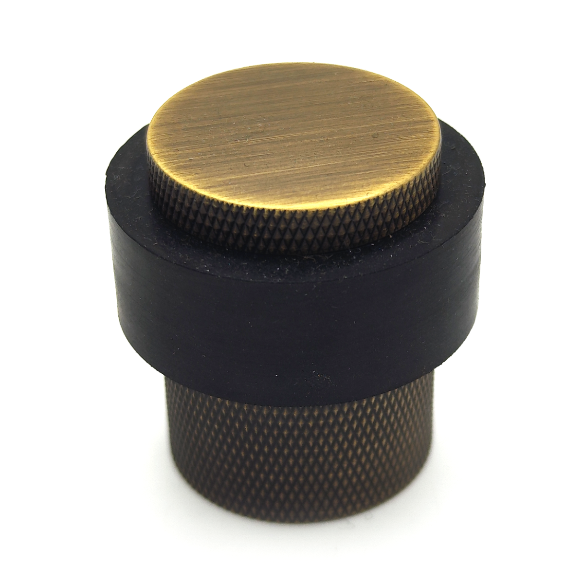 Acre & Clutton Westbrook Knurled Solid Brass Floor Door Stop 30mm Antique Brass