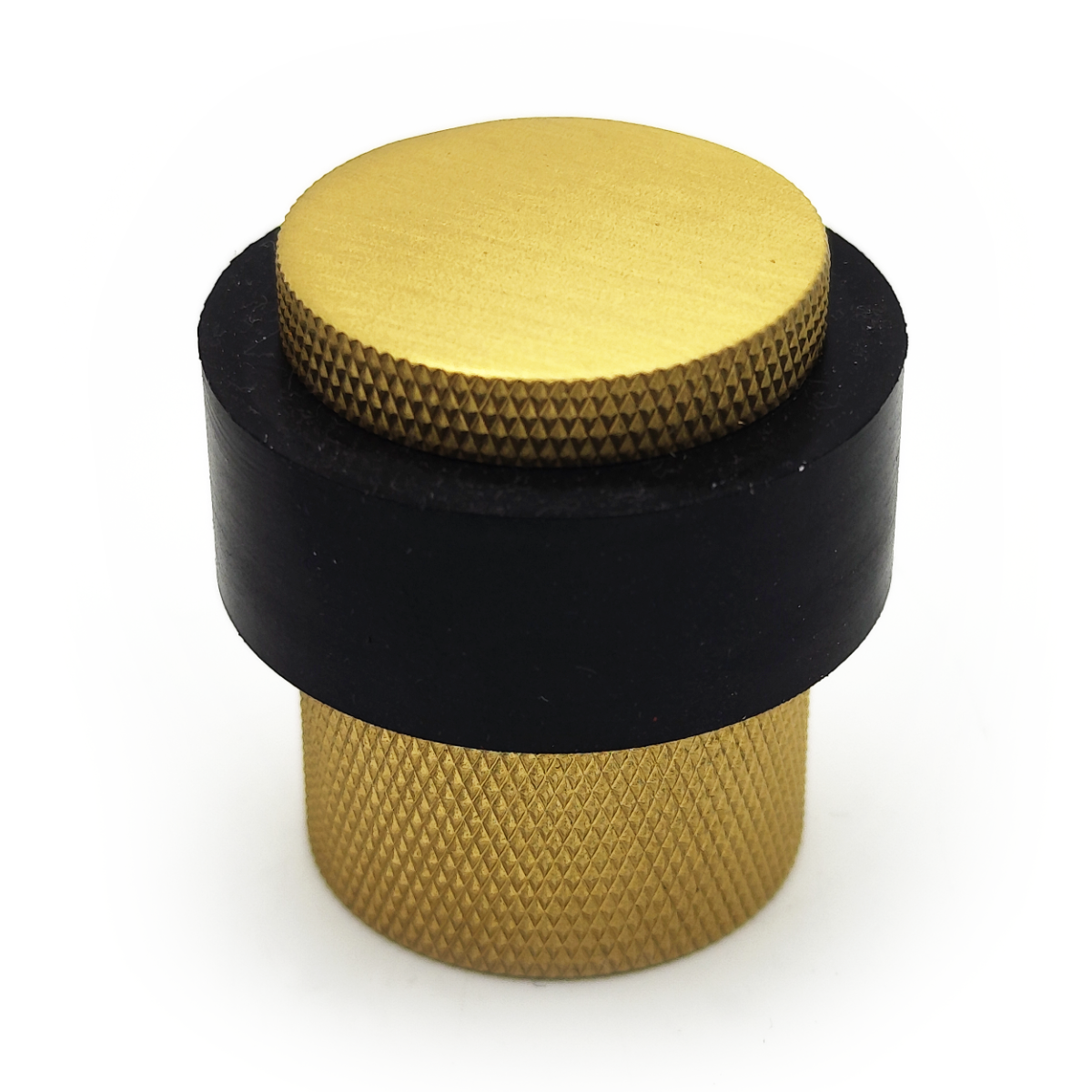 Acre & Clutton Westbrook Knurled Solid Brass Floor Door Stop 30mm Satin Brass