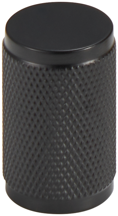 Acre & Clutton Westbrook Knurled Solid Brass Cabinet Knob 20mm Matt Black