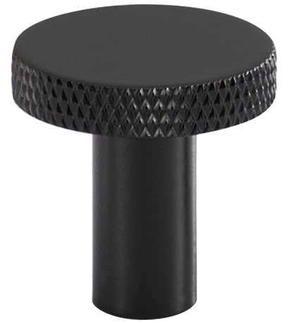 Acre & Clutton Westbrook Knurled Solid Brass Cabinet Knob 25mm Matt Black