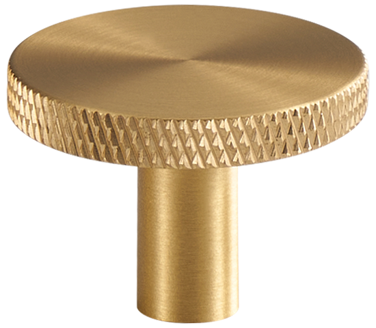 Acre & Clutton Westbrook Knurled Solid Brass Cabinet Knob 35mm Satin Brass
