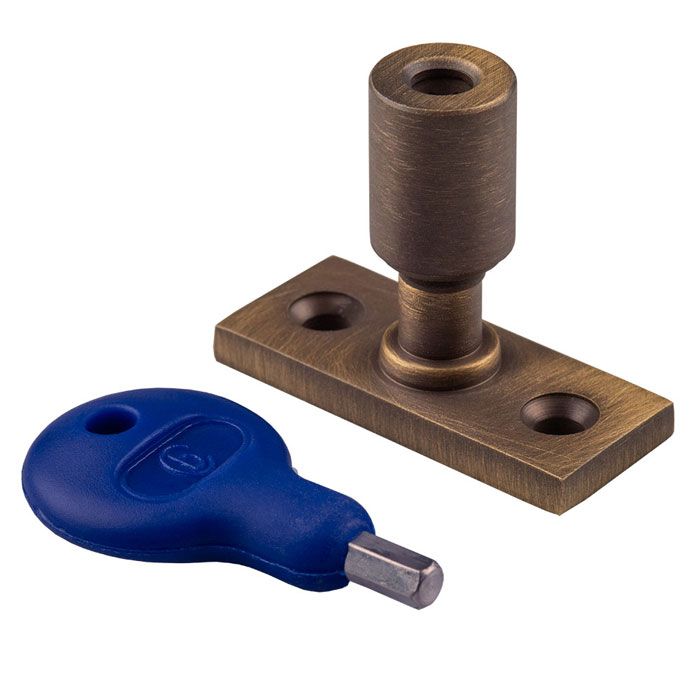 Carlisle Brass WF17AB Locking Casement Stay Pin Antique Brass