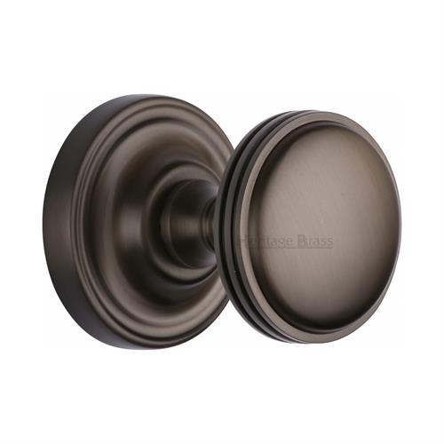 Heritage Brass WHI6429-MB Mortice Knob on Rose Whitehall Design Matt Bronze finish