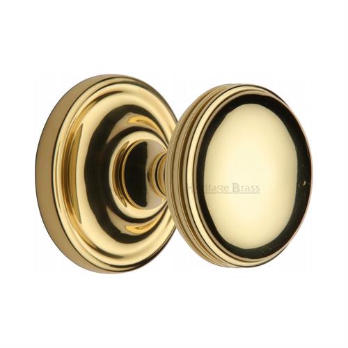 Heritage Brass WHI6429-PB Mortice Knob on Rose Whitehall Design Polished Brass finish
