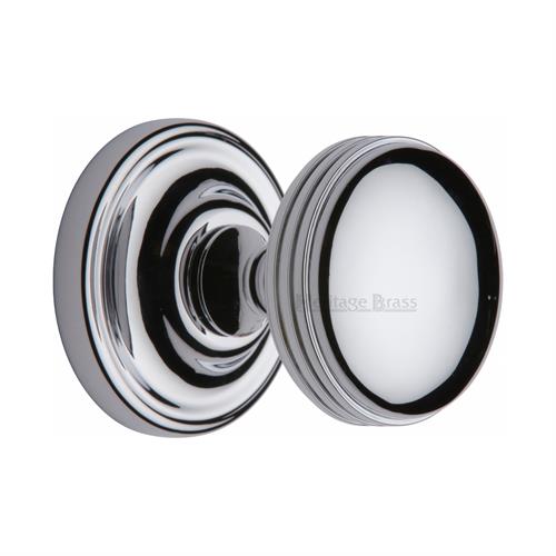 Heritage Brass WHI6429-PC Mortice Knob on Rose Whitehall Design Polished Chrome finish