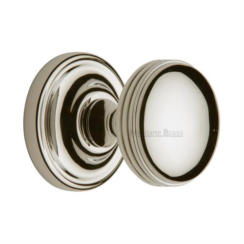 Heritage Brass WHI6429-PNF Mortice Knob on Rose Whitehall Design Polished Nickel Finish