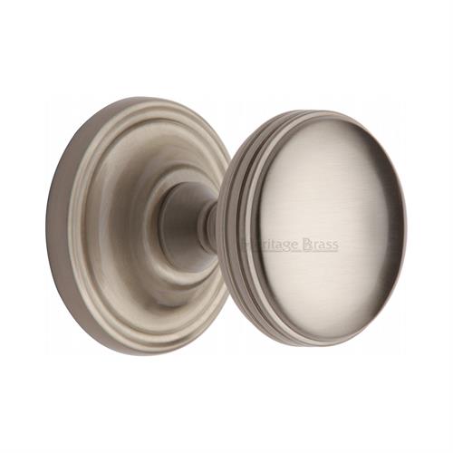 Heritage Brass WHI6429-SN Mortice Knob on Rose Whitehall Design Satin Nickel finish