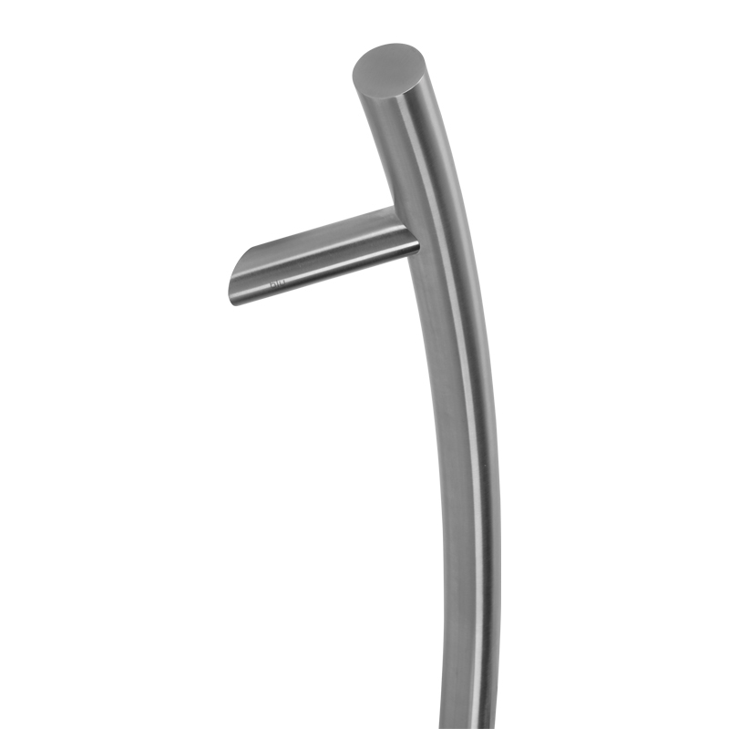 BLU, Offset Round Radius 'T' Bar Pull Handle, 800mm, Secret Fix, 316 Satin Stainless Steel. HAB11-800-SF-SSS