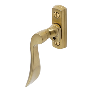 BLU, Regent Window Espagnolette Handle, Left Hand, 316 Stainless Steel, PVD Satin Brass Finish REG020C-LH-PSB