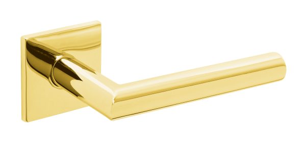 Tupai Exclusivo 5S Line Covela Designer Lever on 5mm Slimline Square Rose - Raw Brass XT4002S5SRB