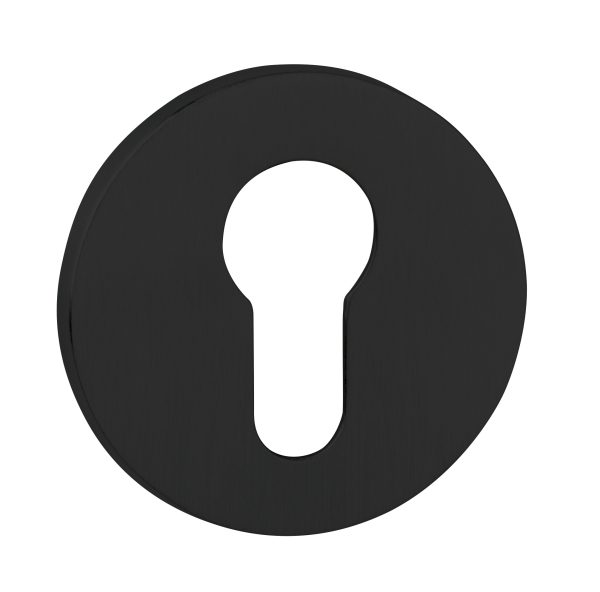 Tupai Exclusivo 5S Line Euro Escutcheon on 5mm Slimline Round Rose - Pearl Black XTESCER5SMB