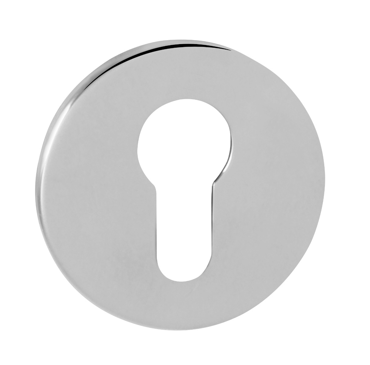 Tupai Exclusivo 5S Line Euro Escutcheon on 5mm Slimline Round Rose - Bright Polished Chrome XTESCER5SPC