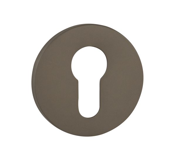 Tupai Exclusivo 5S Line Euro Escutcheon on 5mm Slimline Round Rose - Titanium XTESCER5STT