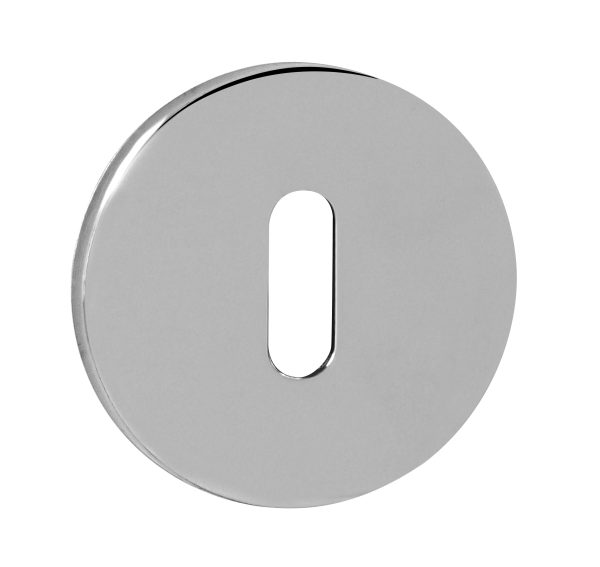 Tupai Exclusivo 5S Line Key Escutcheon on 5mm Slimline Round Rose - Bright Polished Chrome XTESCKR5SPC