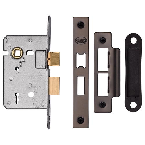 York YKSL32N-MB New 3 Lever Sash Lock 64mm Mb Matt Bronze