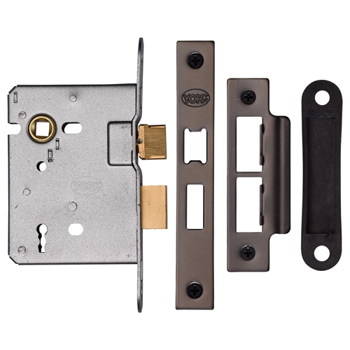 York YKSL33N-MB New 3 Lever Sash Lock 76mm Mb Matt Bronze