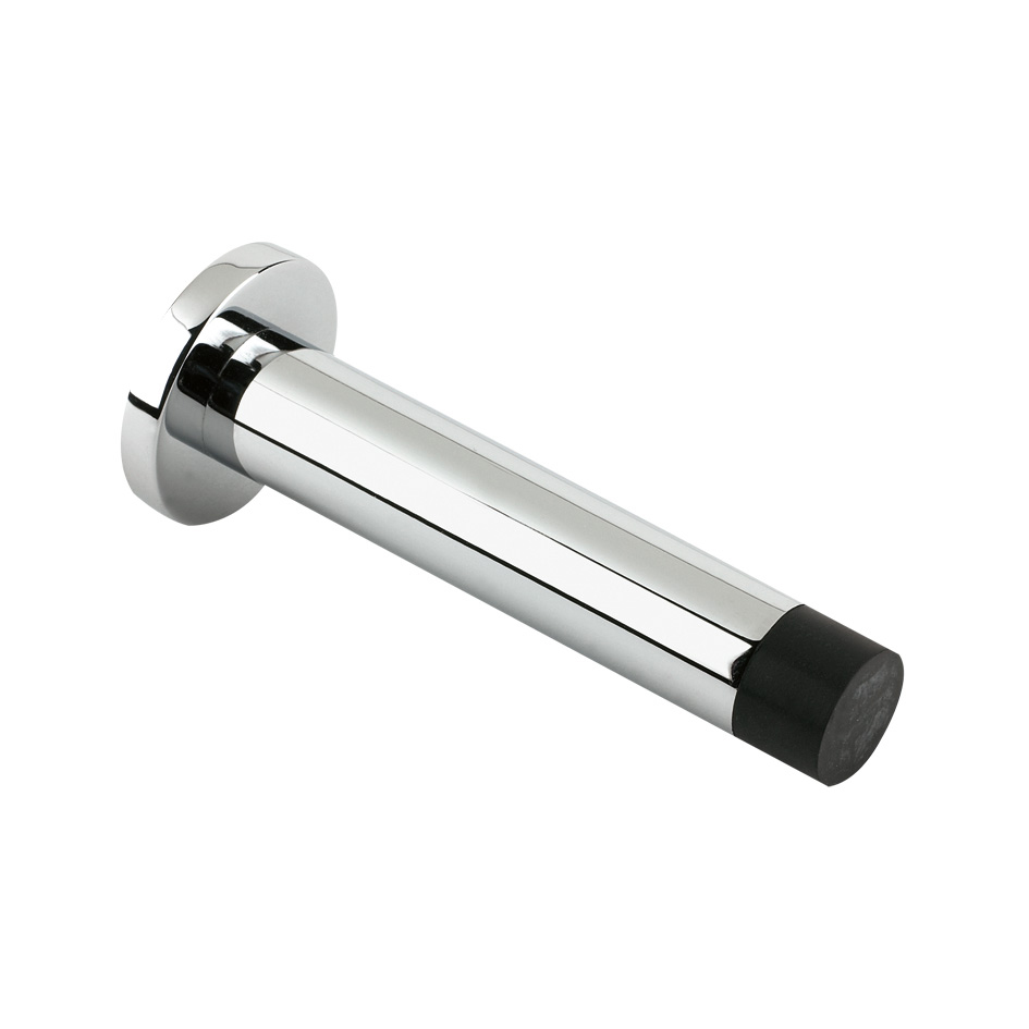 Zoo Hardware ZAB09CP Door Stop - Cylinder c/w Rose 80mm Polished Chrome