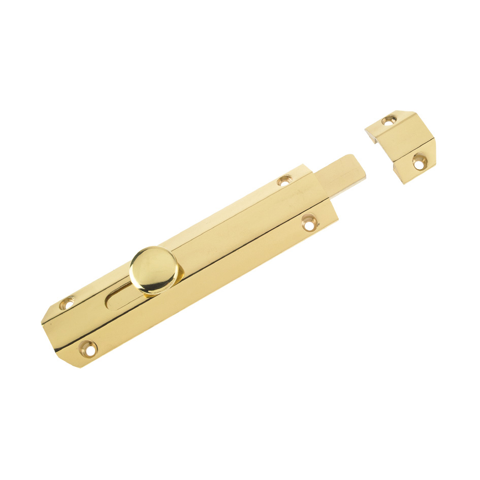 Zoo Hardware ZAB100B Surface Bolt 150mm Polished Brass