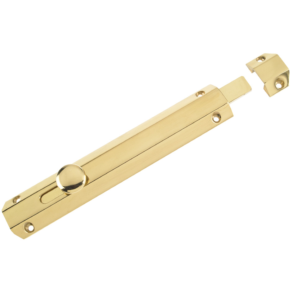 Zoo Hardware ZAB100C Surface Bolt 202mm Polished Brass
