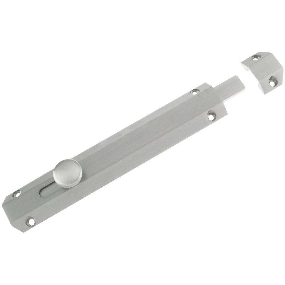 Zoo Hardware ZAB100CSC Surface Bolt 202mm Satin Chrome