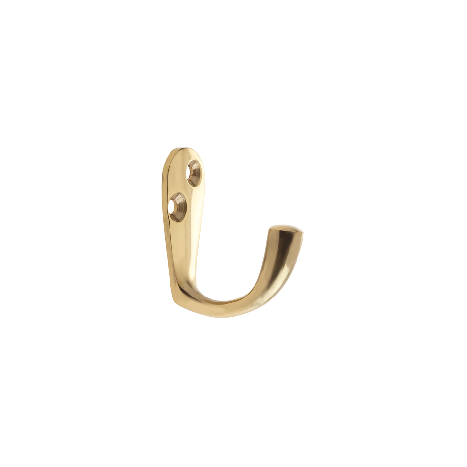 Zoo Hardware ZAB81 Single Robe Hook Polished Brass