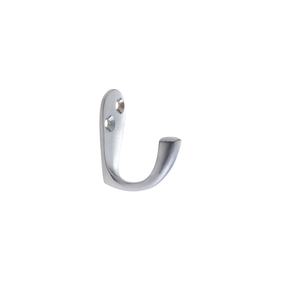 Zoo Hardware ZAB81SC Single Robe Hook Satin Chrome