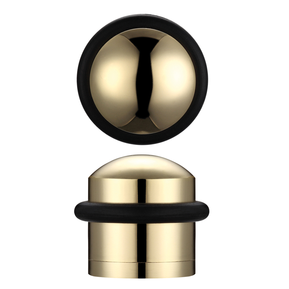 Zoo Hardware ZAB86 Domed Floor Mounted Door Stop - 31mm Dia 35mm Proj Polished Brass