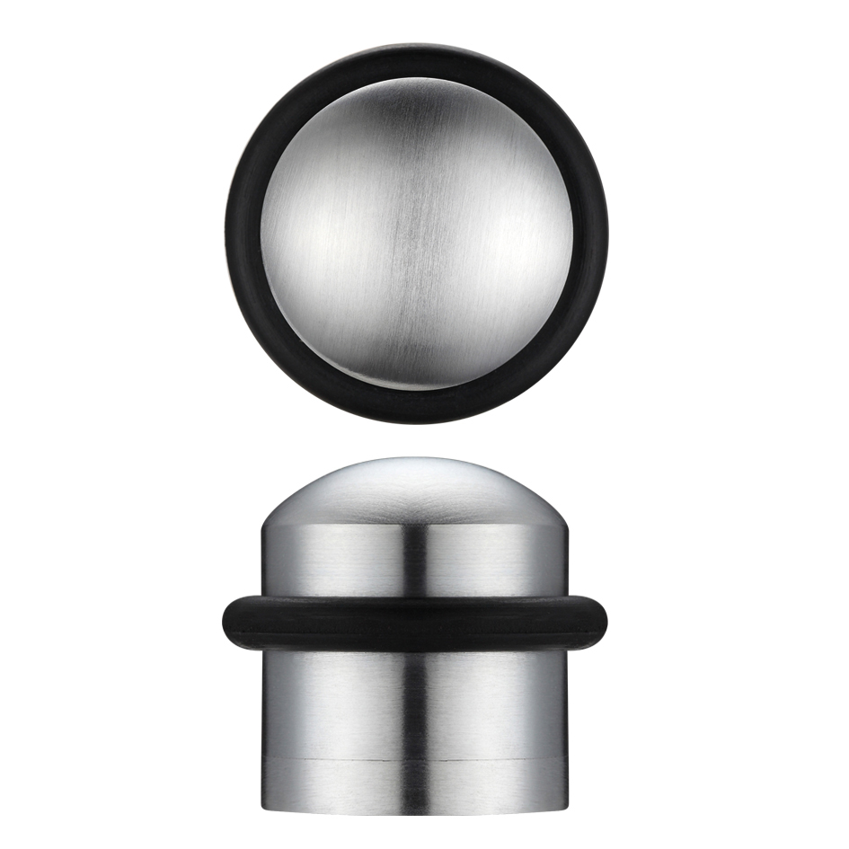 Zoo Hardware ZAB86SC Domed Floor Mounted Door Stop - 31mm Dia 35mm Proj Satin Chrome