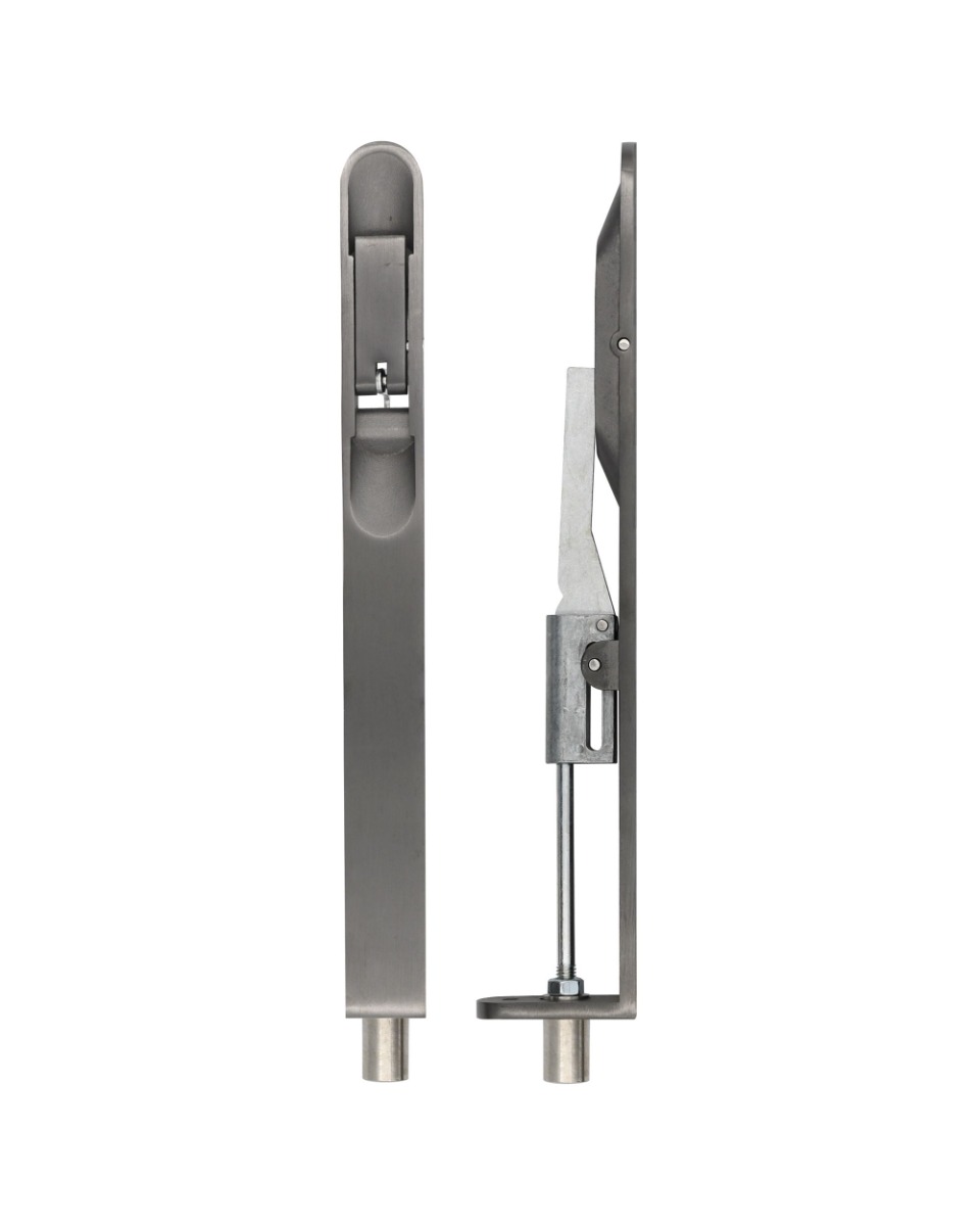 Zoo Hardware ZAS03R-PVDGH Door Handle Action Flush Bolt - Radius 20 x 200mm PVD Graphite Black