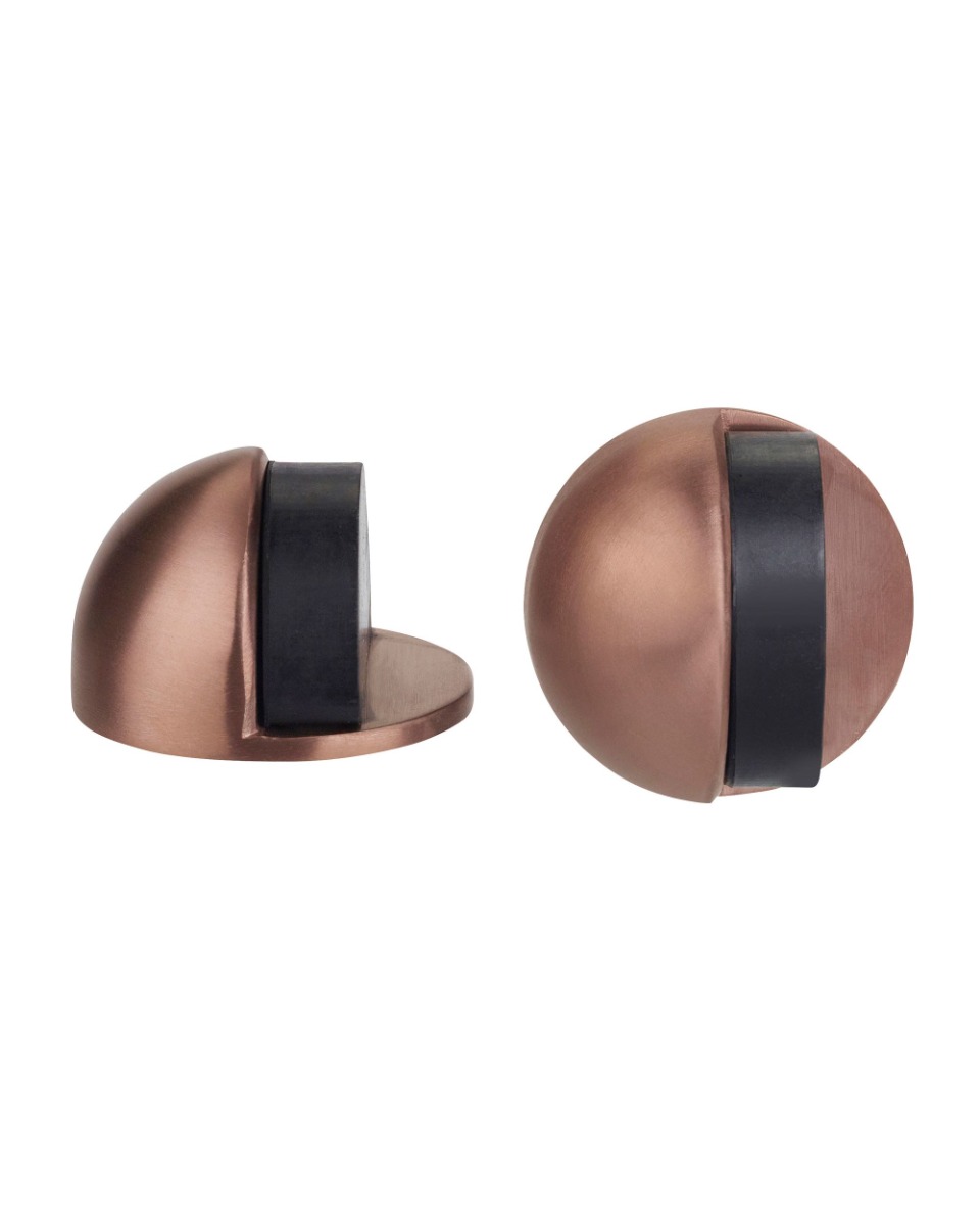 Zoo Hardware ZAS06-PVDBZ Door Stop - Floor Mounted Oval - 45mm dia -  Bronze finish