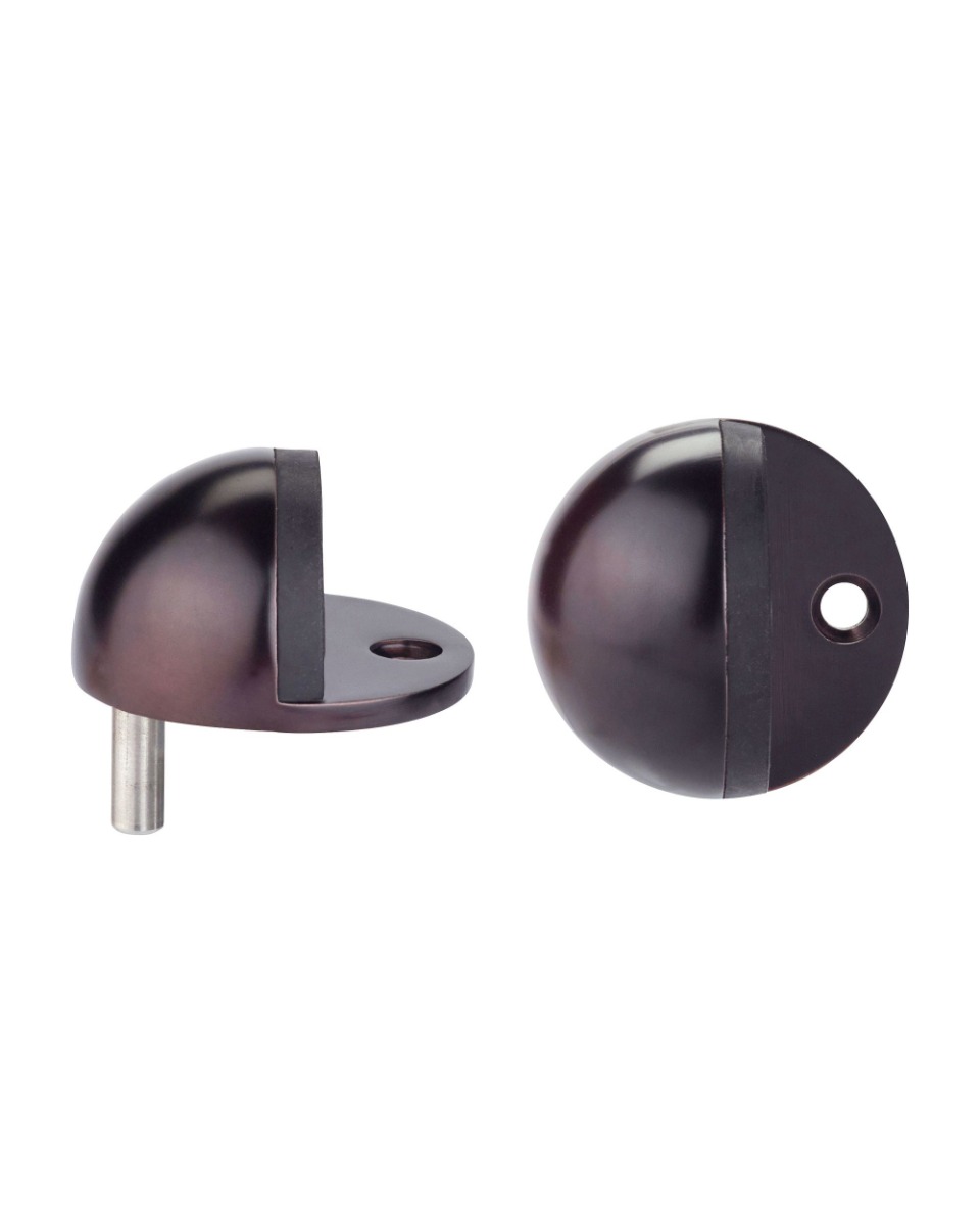 Zoo Hardware ZAS06B-ETB Door Stop Floor Mounted - Oval - PVD Etna Bronze
