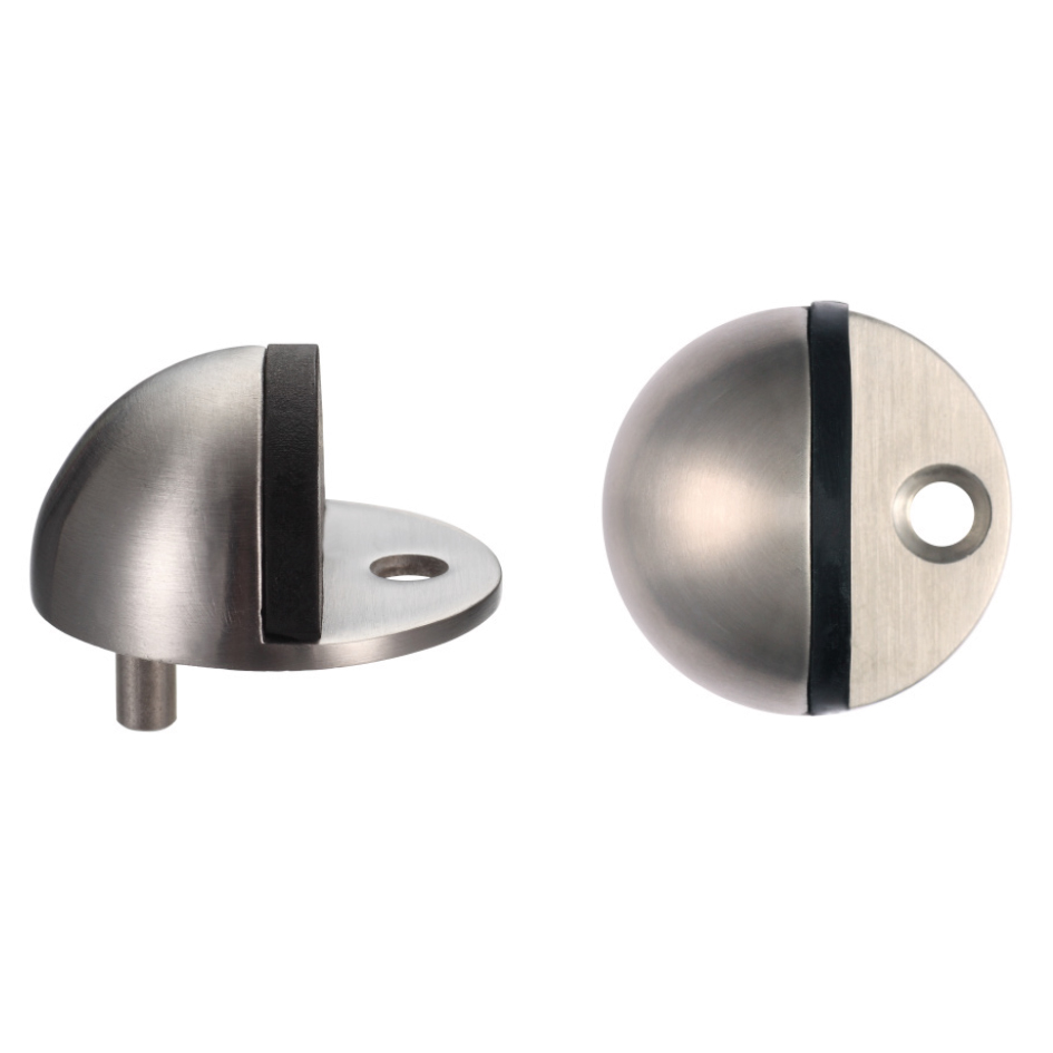 Zoo Hardware ZAS06CSS Door Stop - Floor Mounted Oval - 40mm Satin Stainless