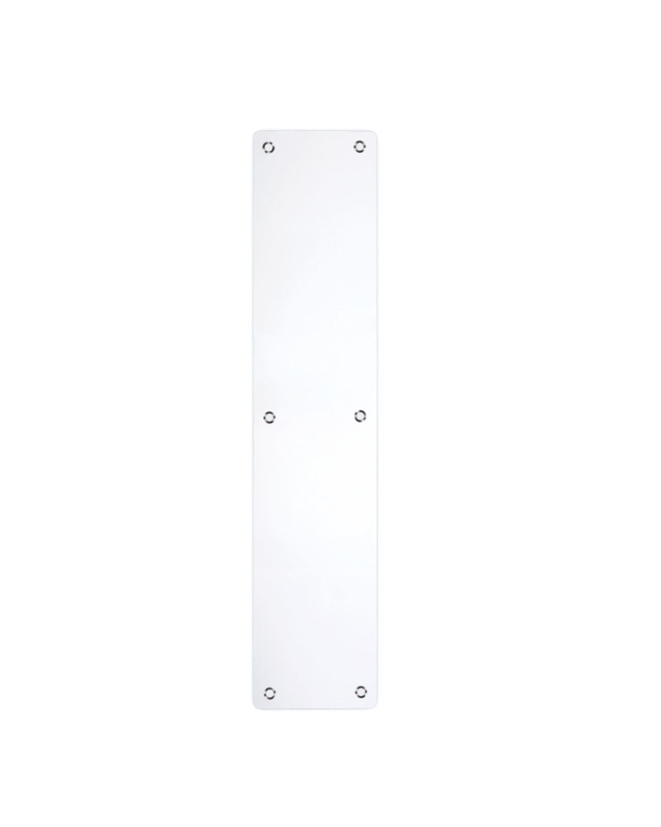 Zoo Hardware ZAS32RBPS Finger Plate - Blank (Radius) 75mm x 350mm - PSS Polished Stainless