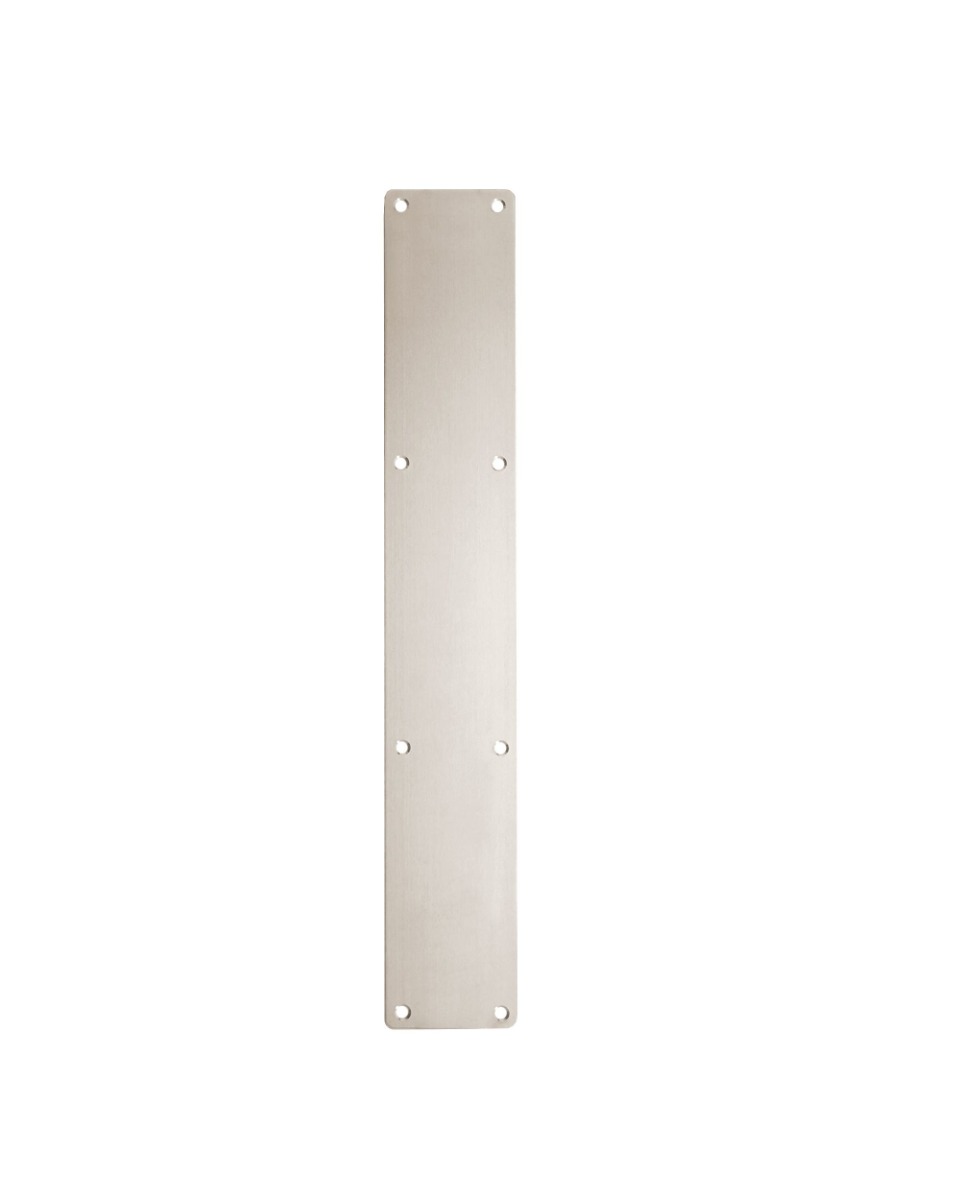 Zoo Hardware ZAS32RCSS Finger Plate - Blank (Radius) 75mm x 475mm Satin Stainless