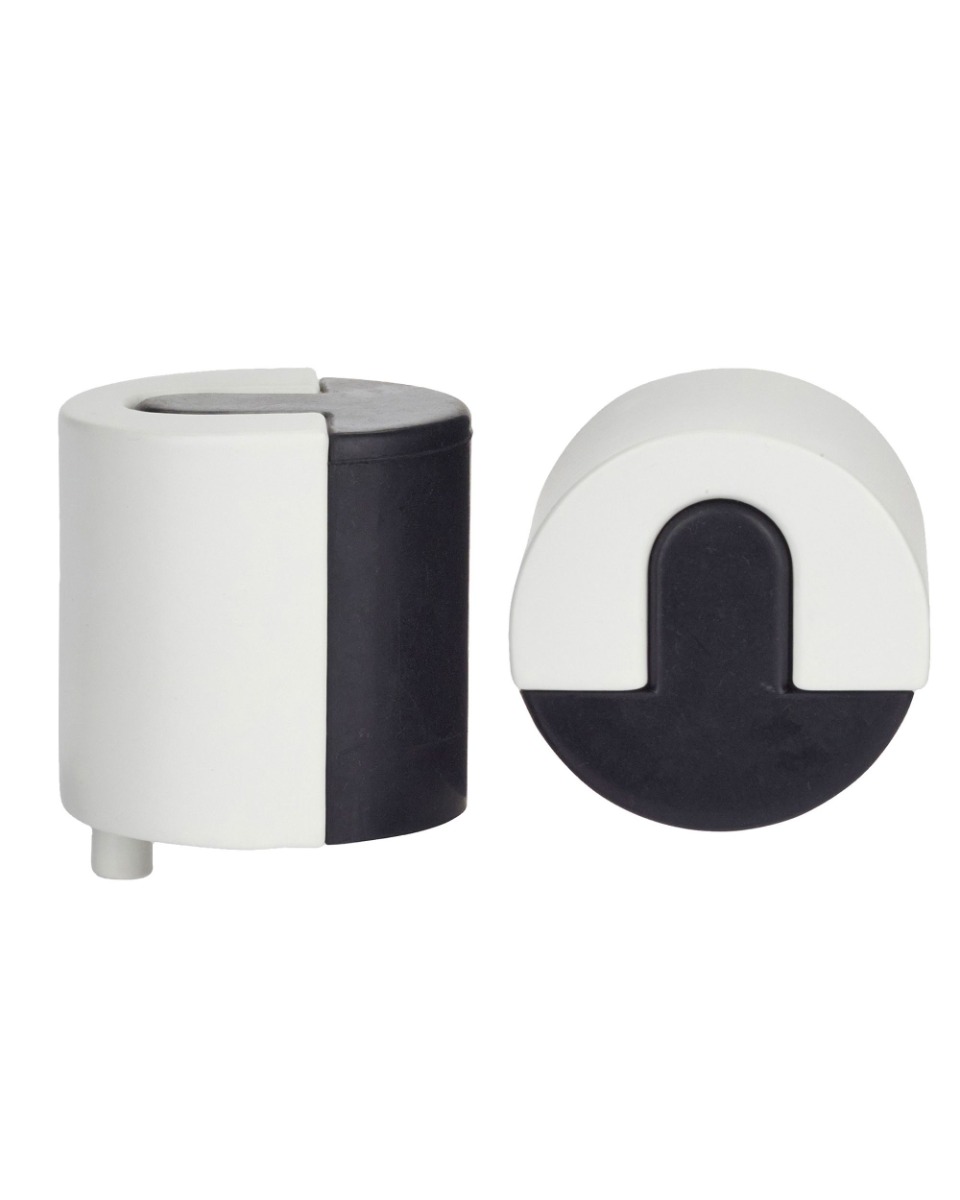 Zoo Hardware ZAS86-PCW Door Stop Floor Mounted - Round - Powder Coated Matt White