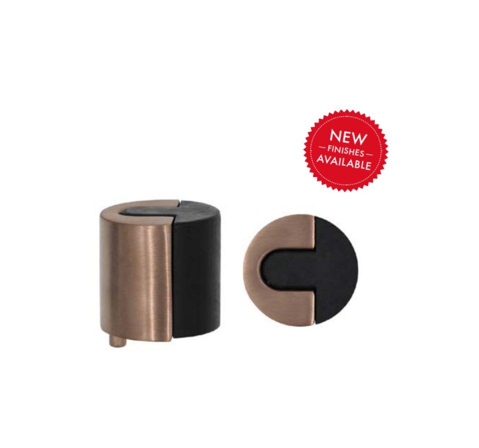 Zoo Hardware ZAS86-ETB Door Stop Floor Mounted - Round - PVD Etna Bronze