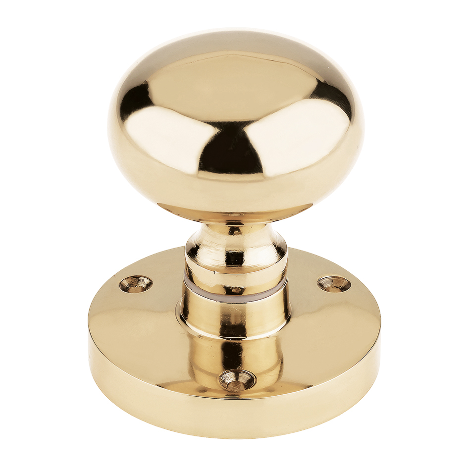 Zoo Hardware ZCB35 Zoo Mushroom Mortice Knob 61.5mm Rose dia. 52mm dia knob Polished Brass