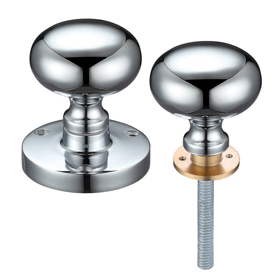 Zoo Hardware ZCB35RCP Zoo Mushroom Rim Knob 61.5mm Rose dia. 52mm dia knob Polished Chrome