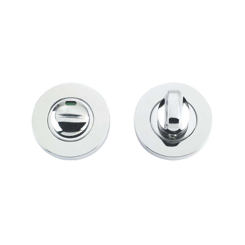 Zoo Hardware ZCS004IPS Turn and Release complete with escutcheon c/w Indicator and 5mm spindle - 52mm Rose - Grade 304 Polished Stainless