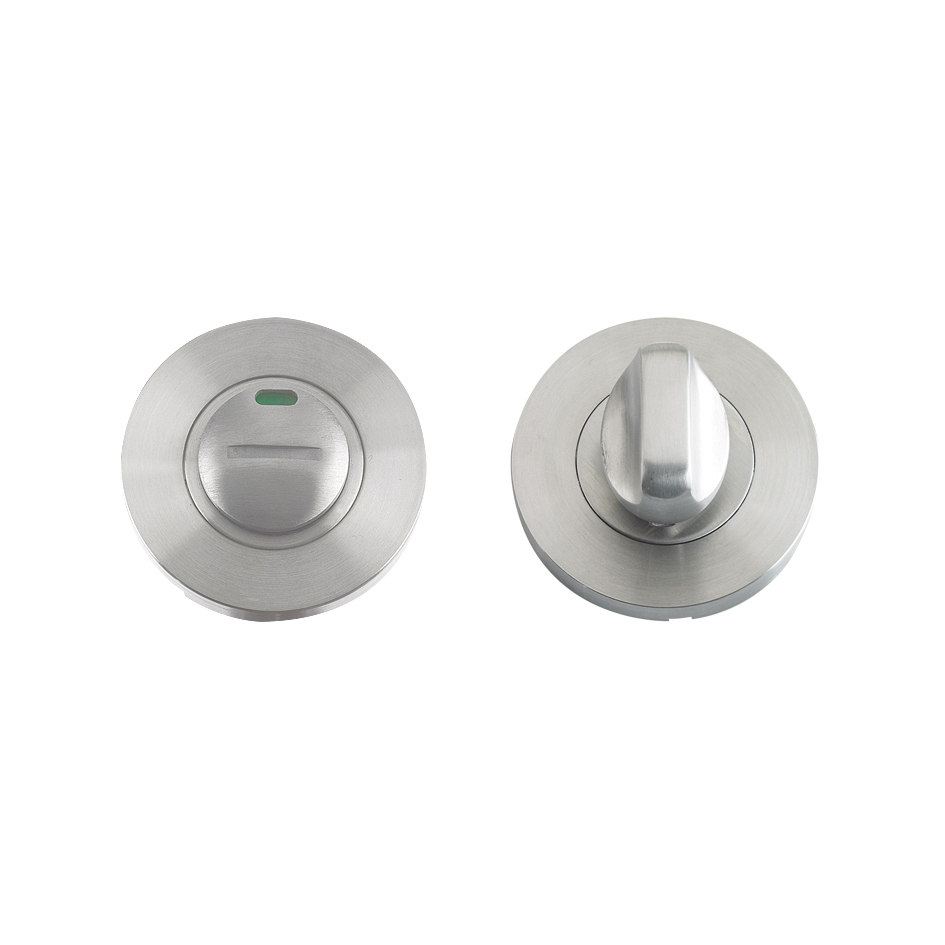 Zoo Hardware ZCS004ISS Turn and Release with Indicator complete with escutcheon and 5mm spindle - 52mm Rose - Grade 304 Satin Stainless