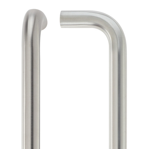 Zoo Hardware ZCS2D600BS 19mm D Pull Handle - 600mm Centers - Grade 201 - Bolt Through Fixings Satin Stainless