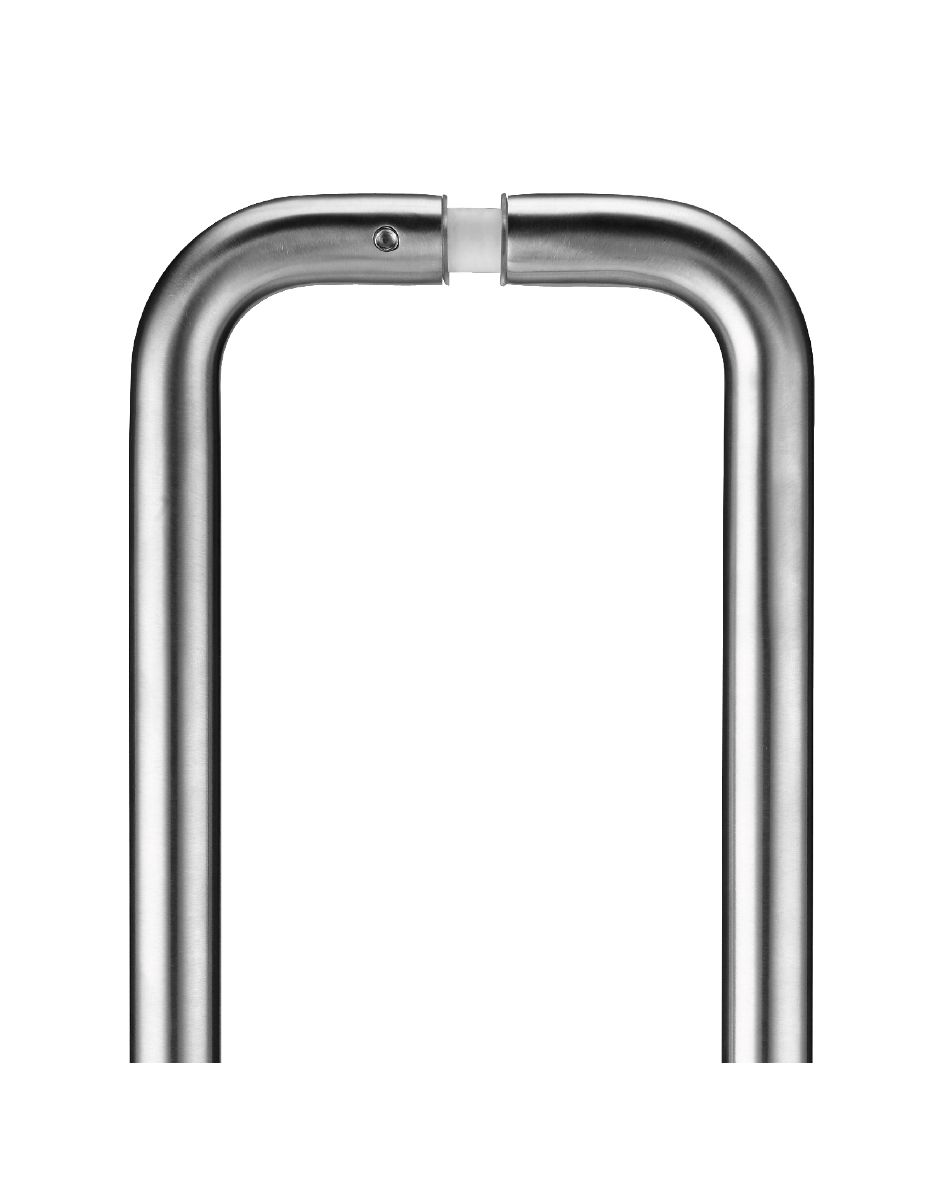 Zoo Hardware ZCS2D225BSBB Pair of 19mm D Pull Handle - 225mm Centers - Grade 201 - c/w Back to Back Fixings Satin Stainless