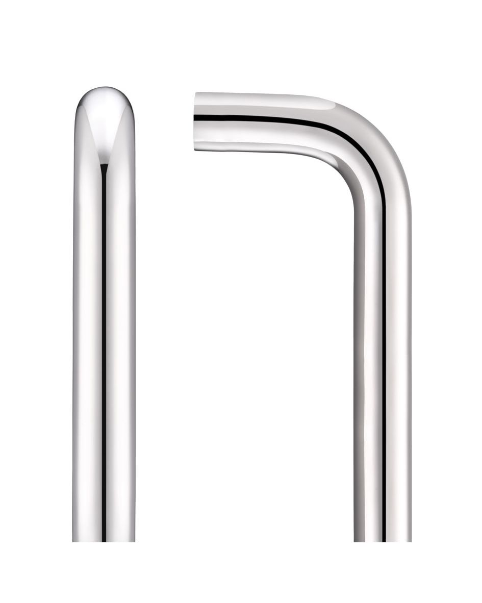 ZOO HARDWARE ZCSD300BP 19mm D Pull Handle - 300mm Centers - Grade 304 - Bolt Through Fixings Polished Stainless
